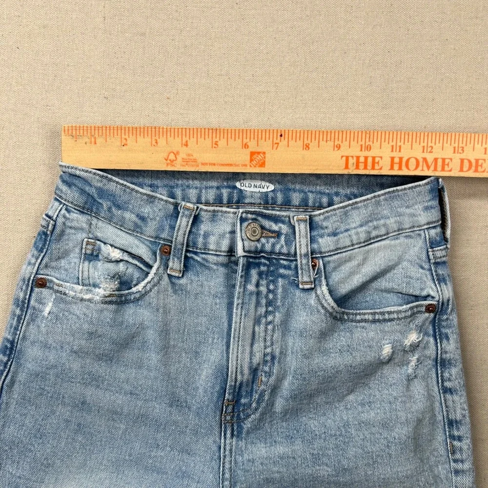 Old Navy Jeans‎ Womens 0 Erin Boyfriend Raw Hem High Rise Crop Denim